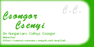 csongor csenyi business card