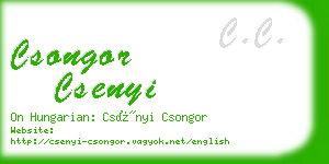 csongor csenyi business card